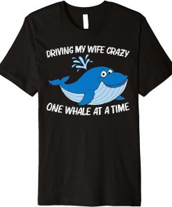 Funny Whale Art For Men Dad Orca Narwhal Blue Whales Premium T-Shirt