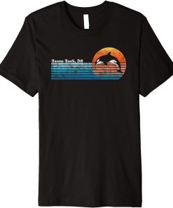 Vintage Bavaro Beach, Retro 80s Orca Sunset Premium T-Shirt