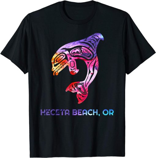 Heceta Beach Oregon Native American Orca Killer Whale T-Shirt