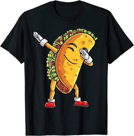 Dabbing Taco Cinco de Mayo Funny Boys Men Mexican Food Dab T-Shirt